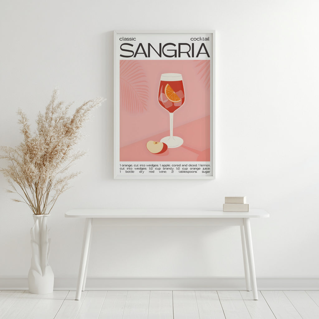 Classic Sangria Cocktail Framed Wall Art – Framed Wall Art Poster - Image 3