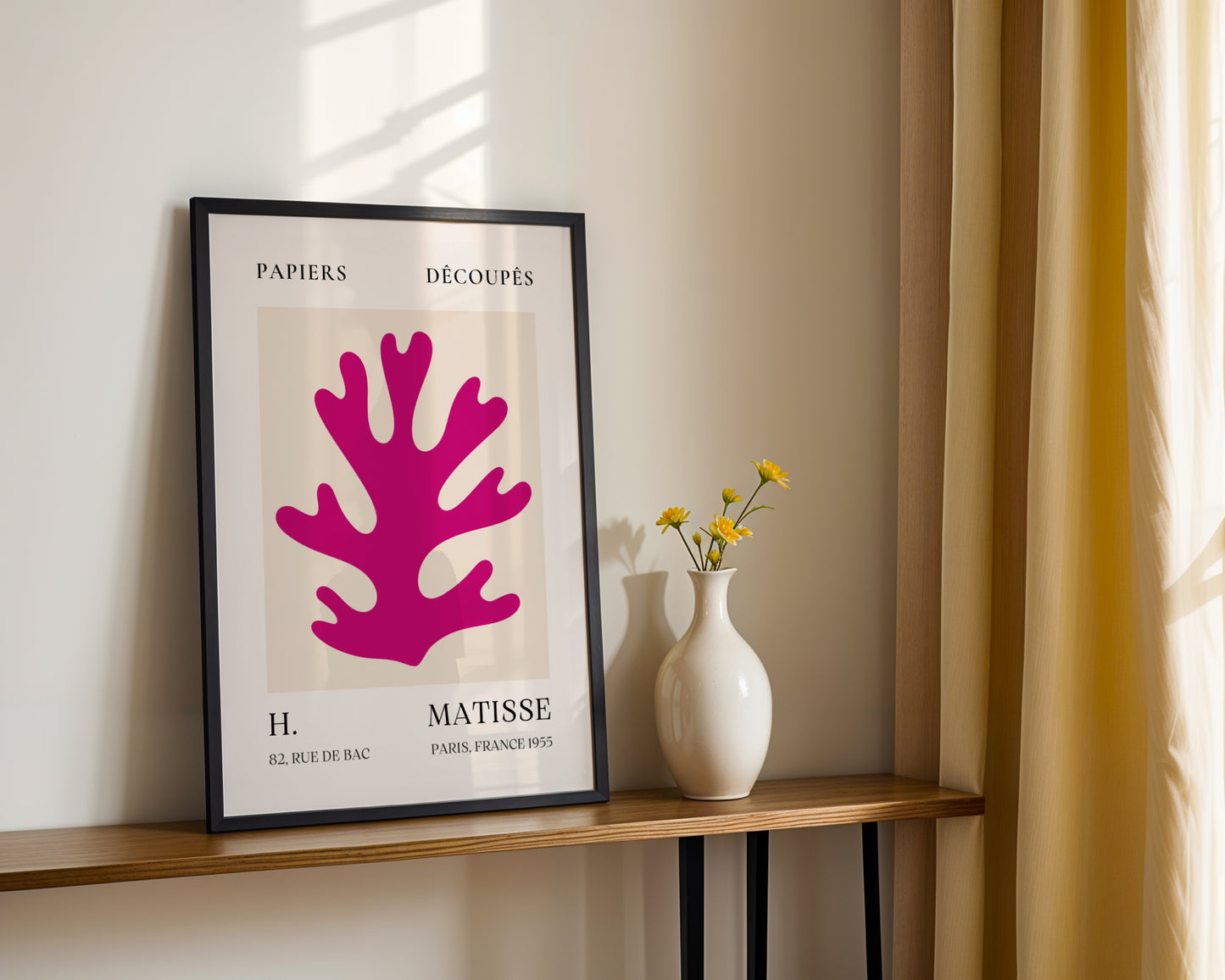 Matisse Magenta Coral Cut-Outs Framed Poster - View 2