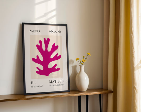 Matisse Magenta Coral Cut-Outs Framed Poster - View 2