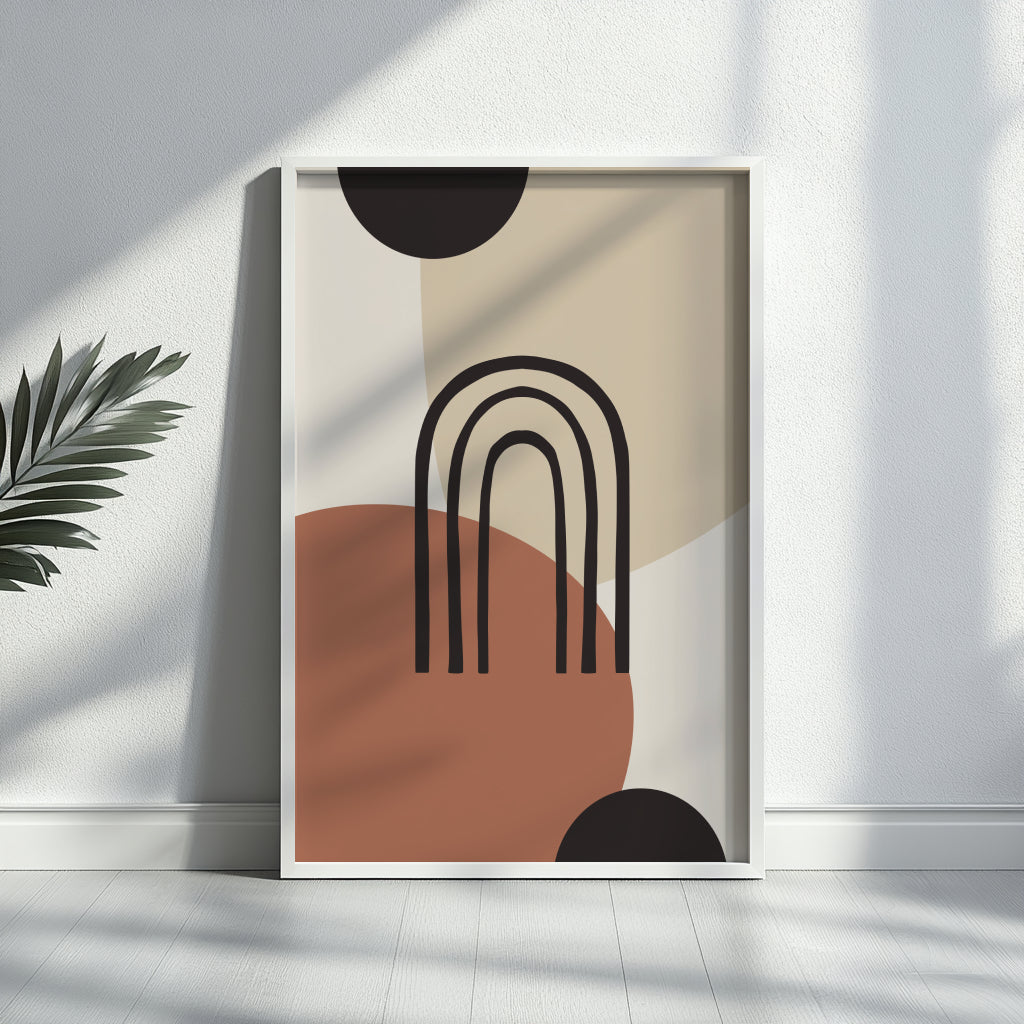 Boho Abstract Arches Framed Poster – Framed Wall Art Poster - Image 3