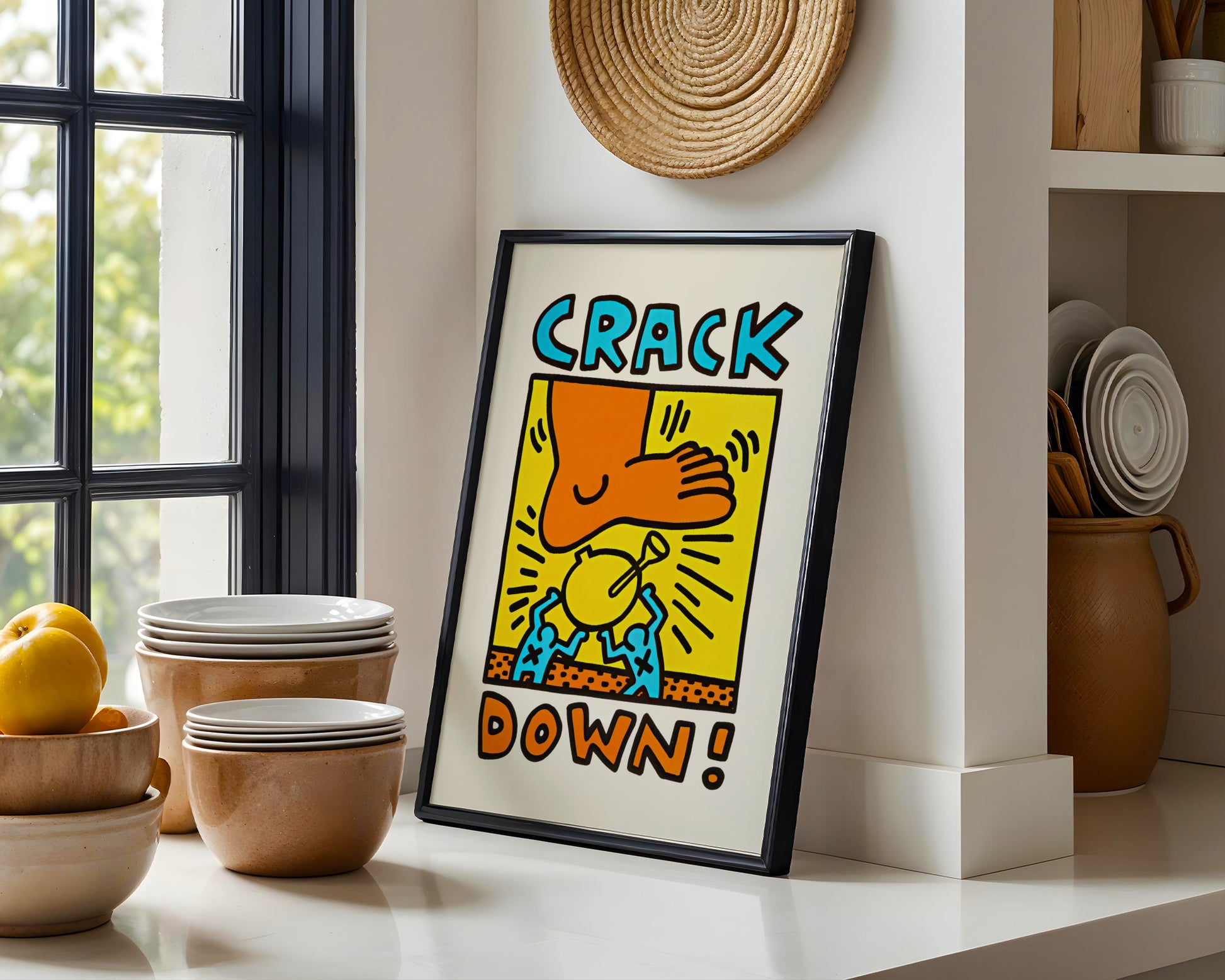 Crack Down Pop Art Framed Poster - View 2