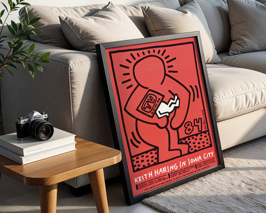 Keith Haring Iowa City Pop Art Framed Poster - View 1