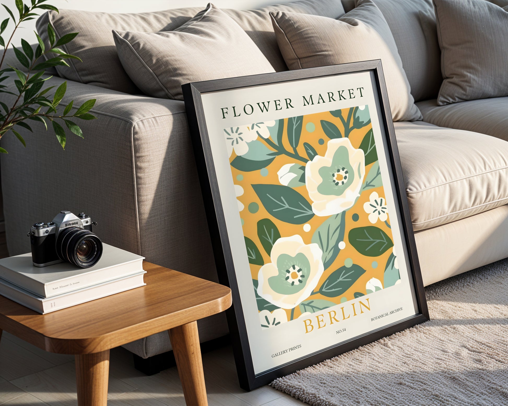 Berlin Flower Market Botanical Framed Poster – Framed Wall Art Poster - Image 1
