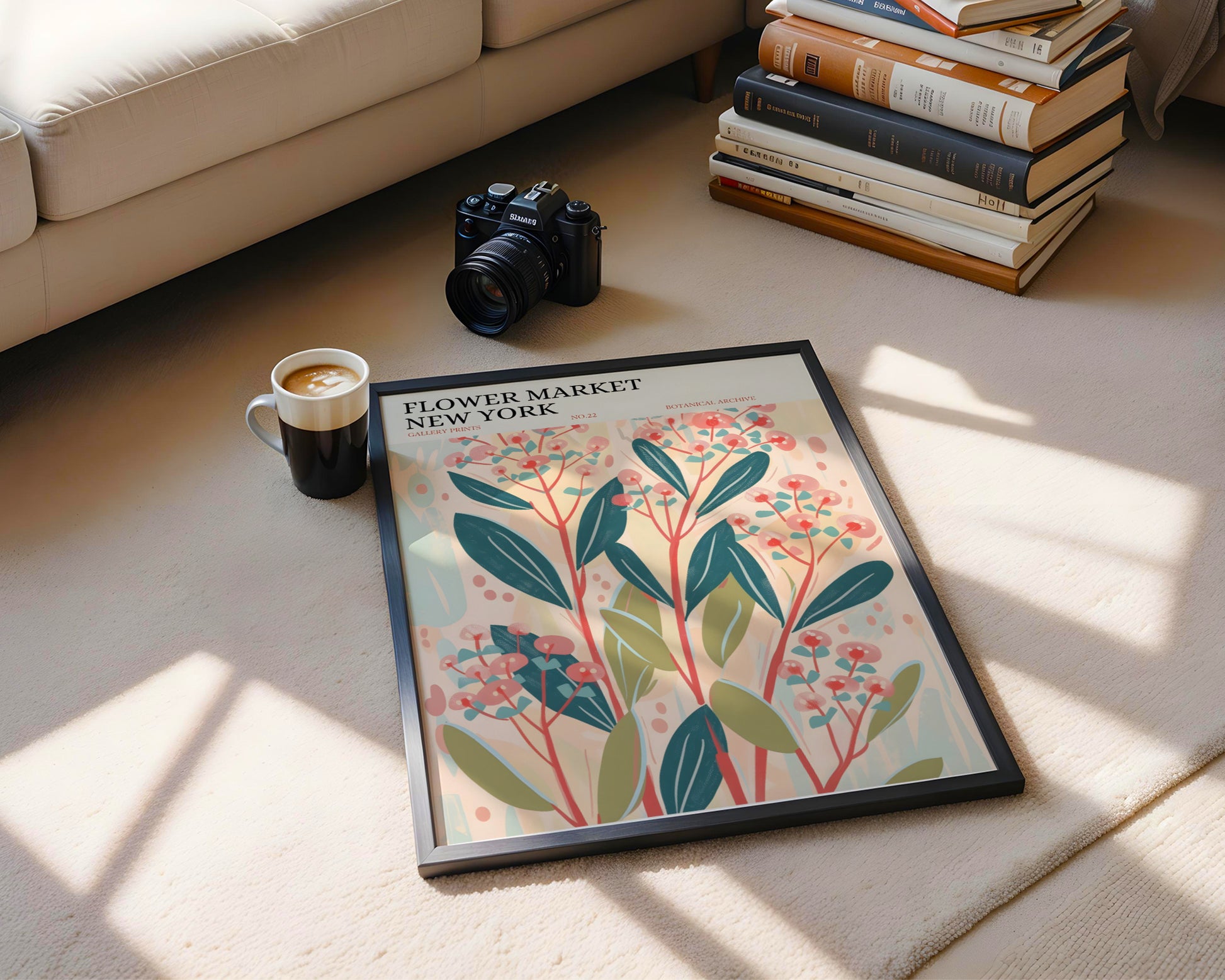 Flower Market New York Botanical Framed Art – Framed Wall Art Poster - Image 4