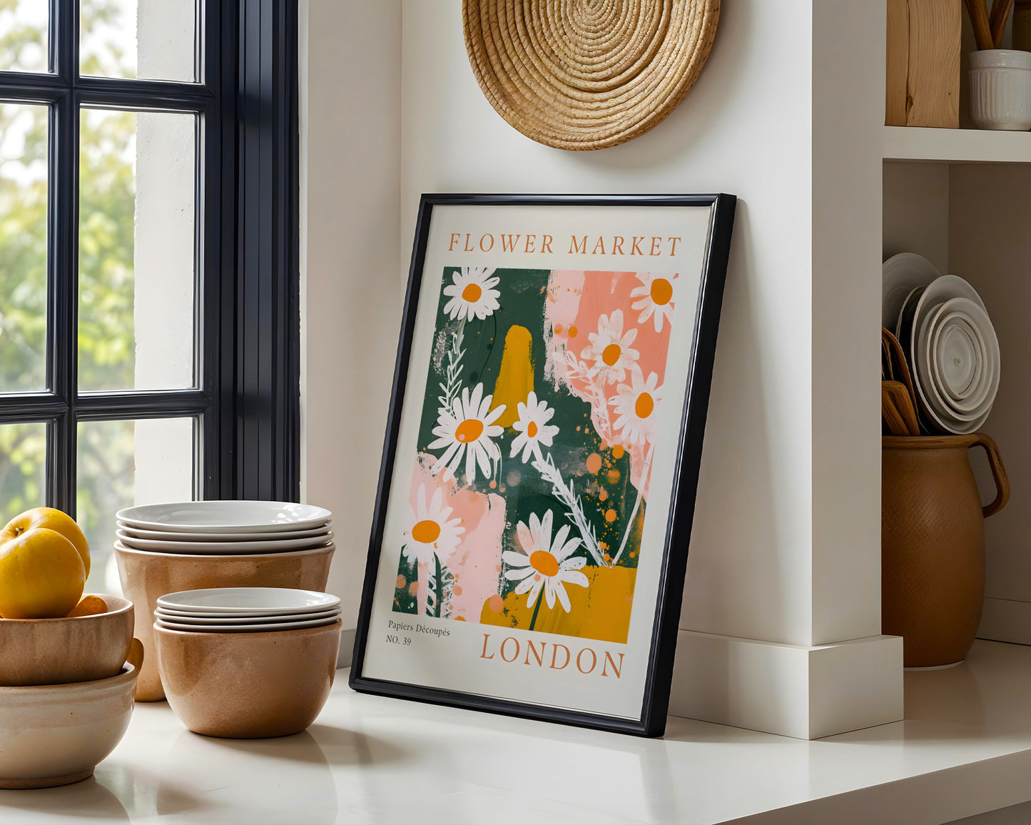 London Flower Market Daisies Framed Poster – Framed Wall Art Poster - Image 4