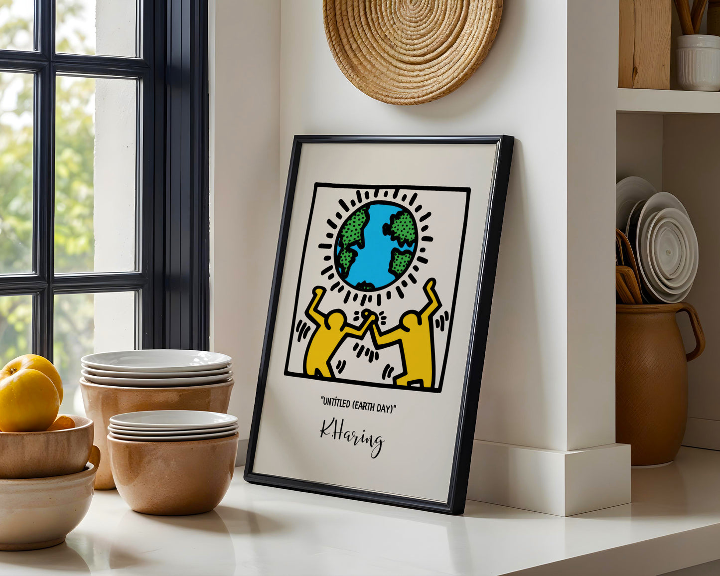 Keith Haring Earth Day Celebration Framed Poster - View 2