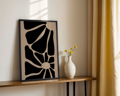 Abstract Floral Organic Shapes Framed Poster - View 3