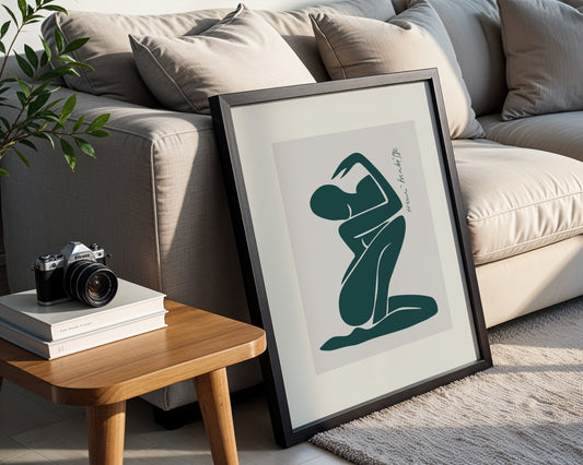 Matisse Inspired Abstract Nude Figure Framed Poster - View 2