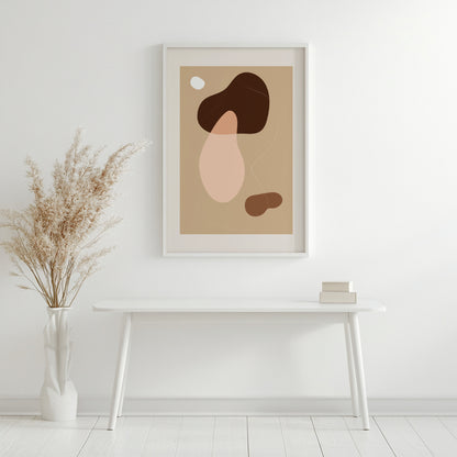 Earth Tone Organic Abstract Art Framed Poster – Framed Wall Art Poster - Image 3