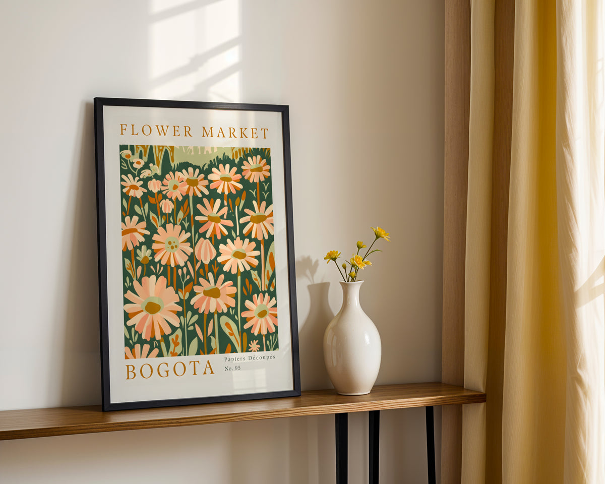 Bogota Flower Market Abstract Floral Framed Poster – Framed Wall Art Poster - Image 3