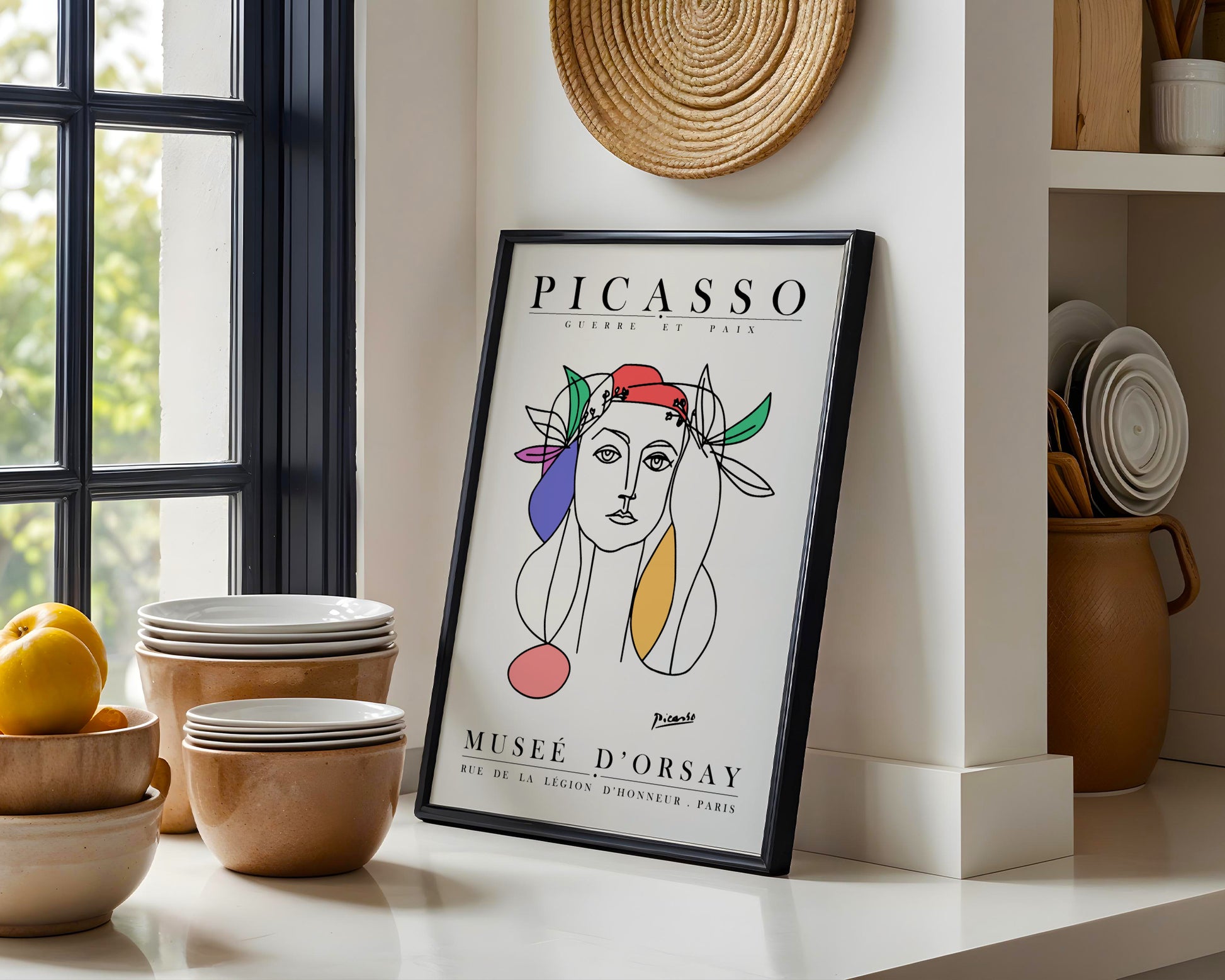 Picasso Musée d'Orsay "War & Peace" Cubist Woman Framed Poster - View 3