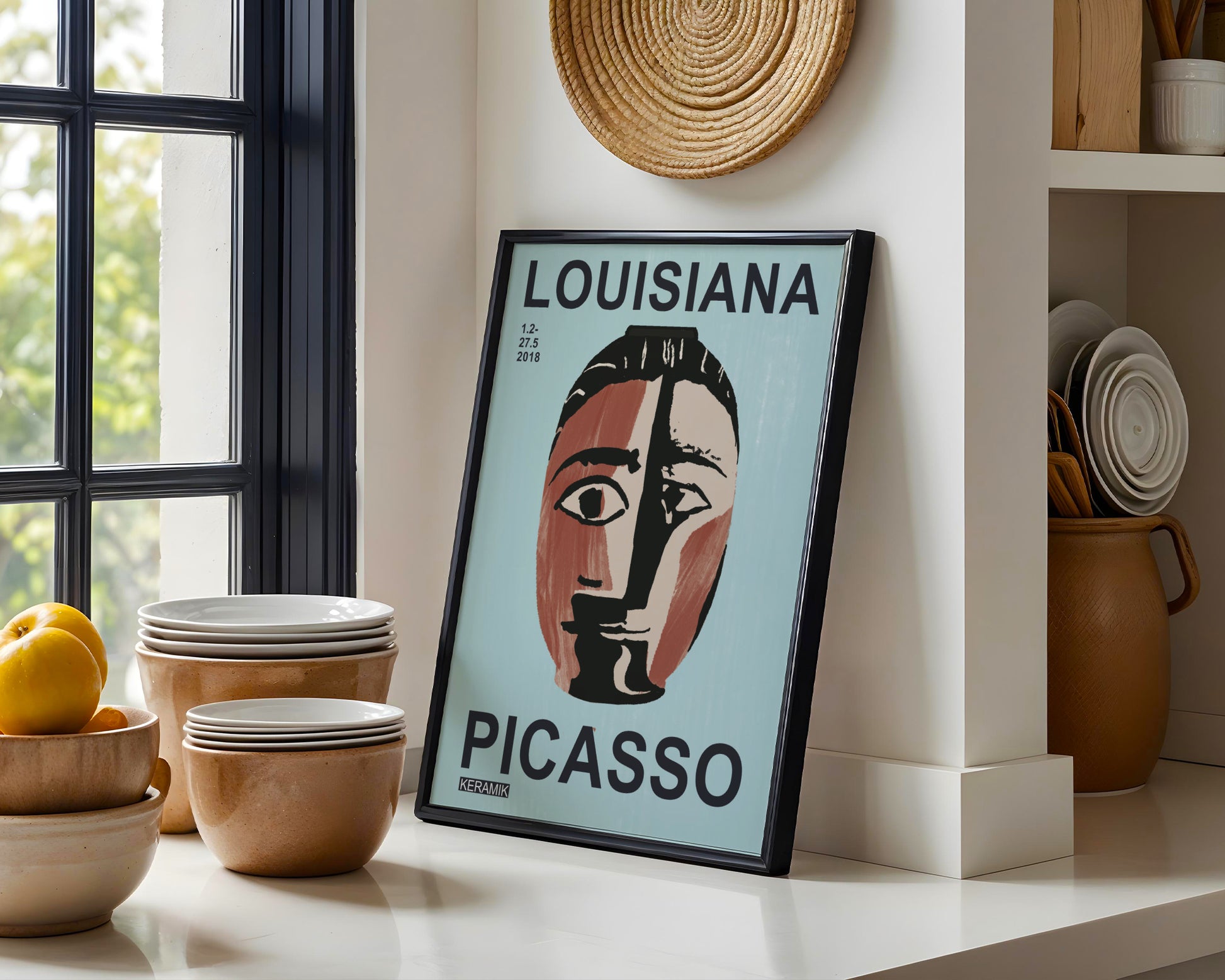 Picasso Abstract Face Louisiana Exhibition Framed Poster - View 4