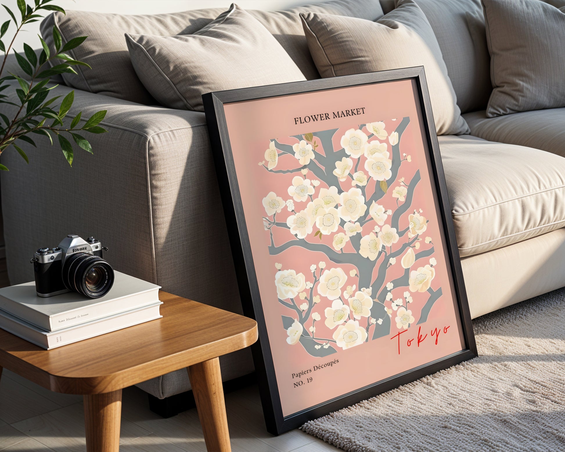 Tokyo Cherry Blossom Flower Market Framed Poster – Framed Wall Art Poster - Image 4
