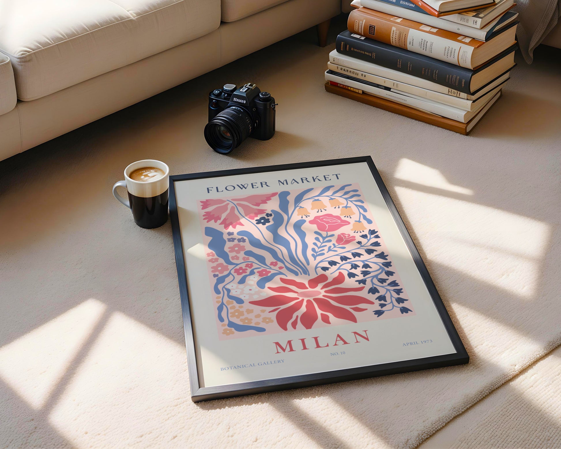 Milan Flower Market Botanical Art Framed Poster – Framed Wall Art Poster - Image 4