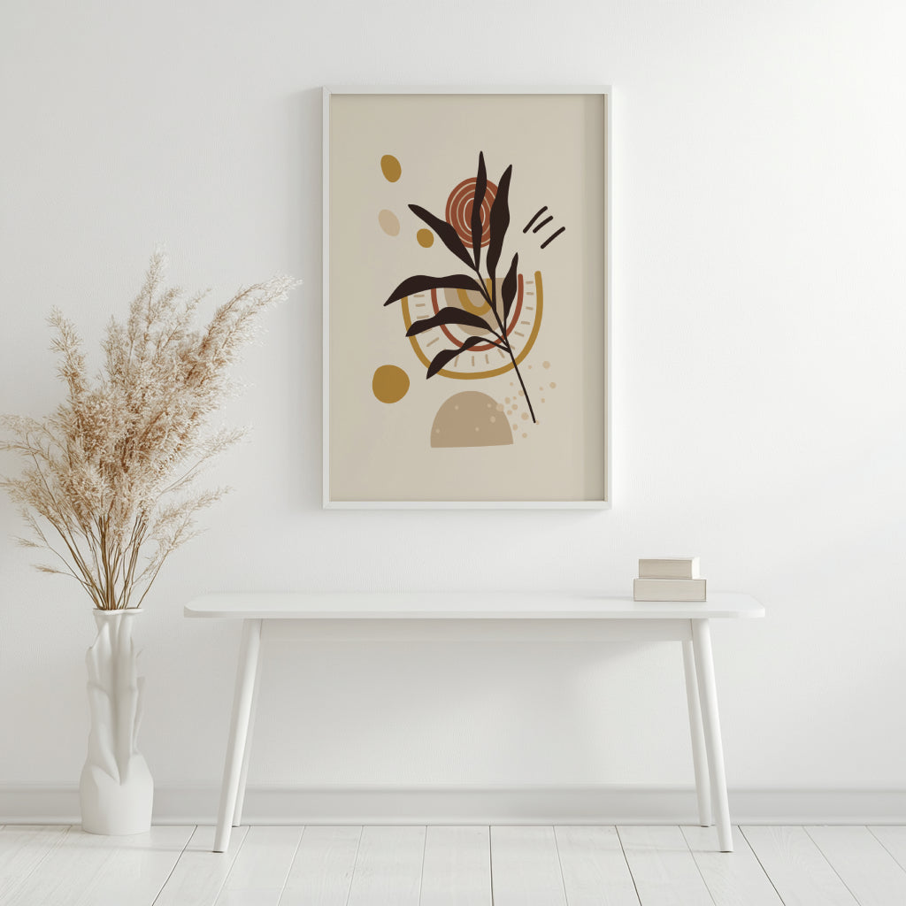 Boho Abstract Botanical Branch Framed Poster – Framed Wall Art Poster - Image 2