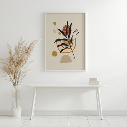 Boho Abstract Botanical Branch Framed Poster – Framed Wall Art Poster - Image 2