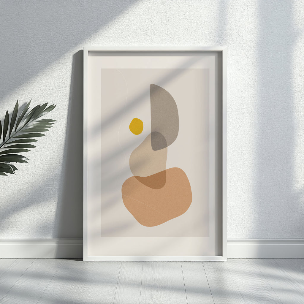 Abstract Organic Shapes Minimalist Framed Poster – Framed Wall Art Poster - Image 2