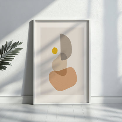 Abstract Organic Shapes Minimalist Framed Poster – Framed Wall Art Poster - Image 2