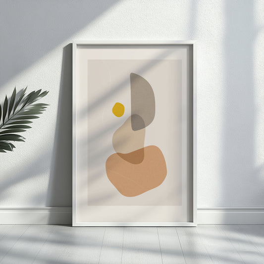 Abstract Organic Shapes Minimalist Framed Poster – Framed Wall Art Poster - Image 2