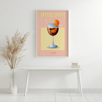 Aperol Spritz Cocktail Recipe Framed Wall Art – Framed Wall Art Poster - Image 3