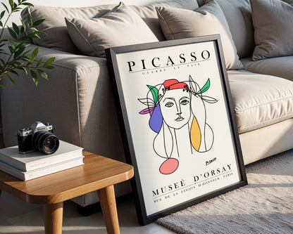 Picasso Musée d'Orsay "War & Peace" Cubist Woman Framed Poster - View 2