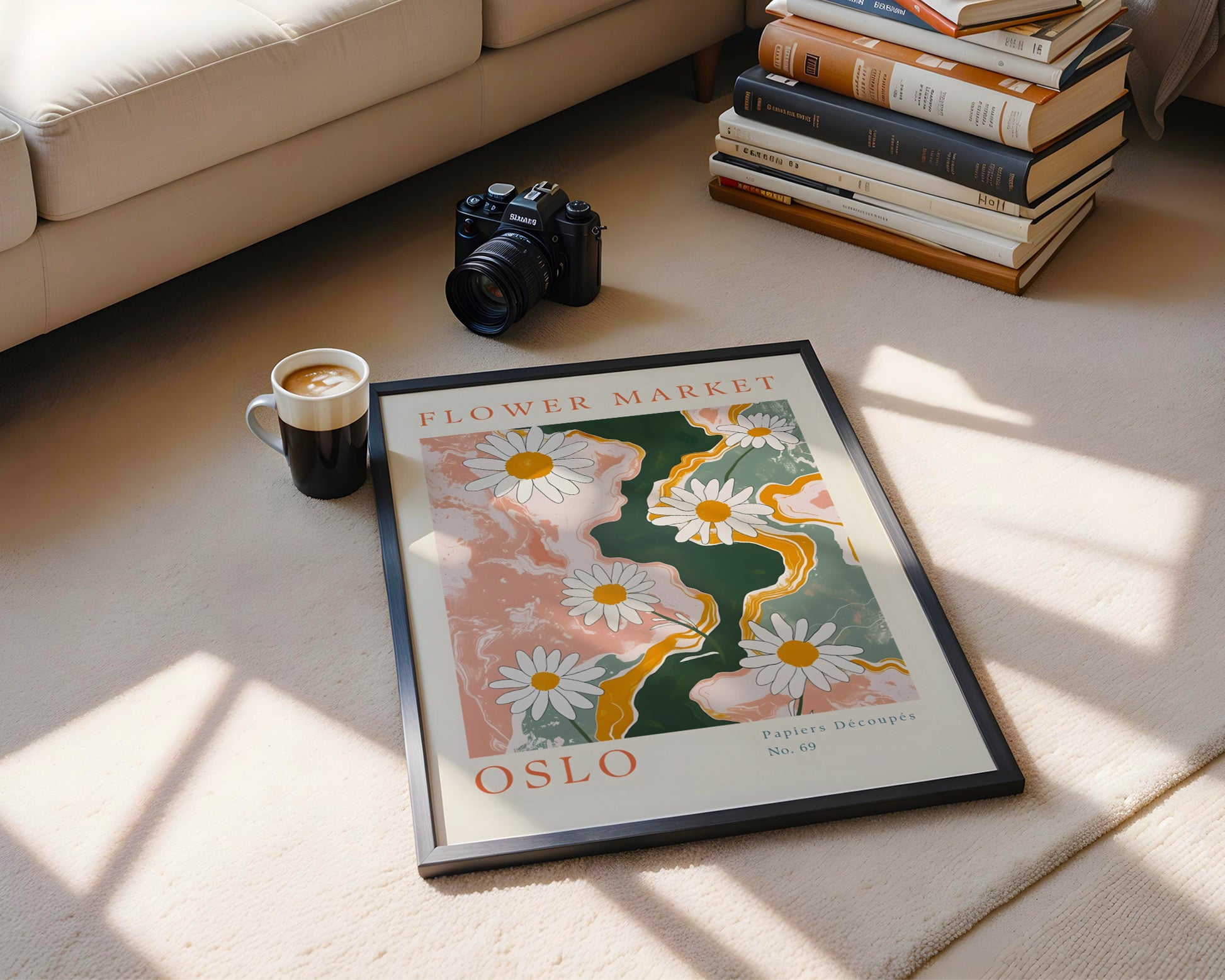 Oslo Flower Market Daisies Framed Poster – Framed Wall Art Poster - Image 4