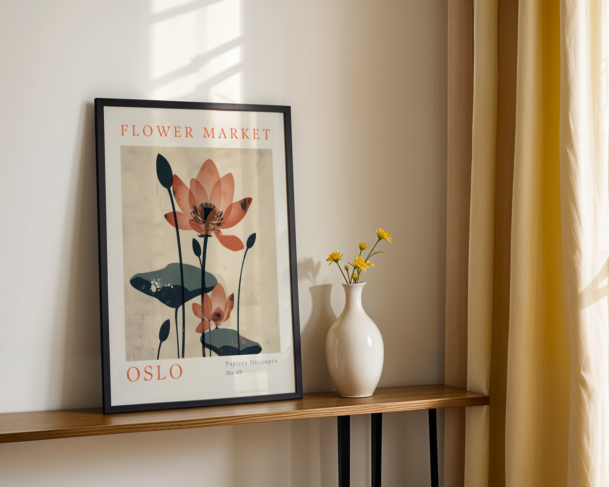 Oslo Flower Market Lotus Framed Poster – Framed Wall Art Poster - Image 3