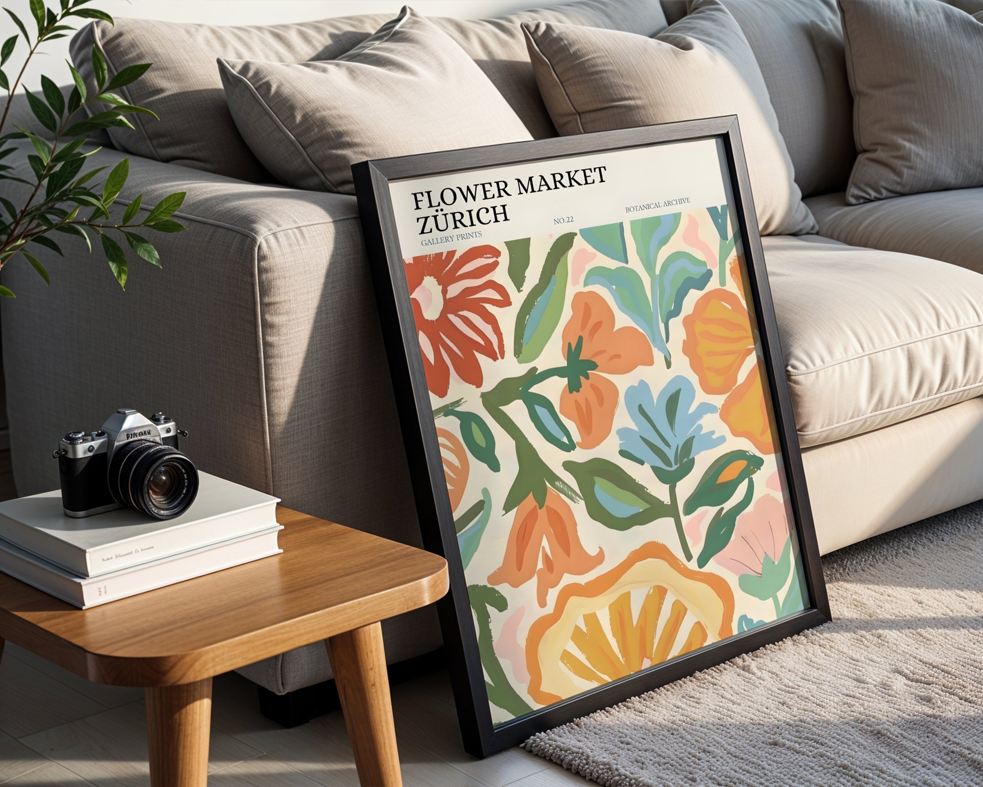 Zurich Flower Market Botanical Framed Poster – Framed Wall Art Poster - Image 2