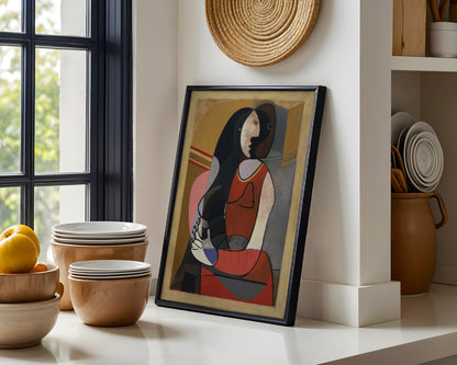 Cubist Woman Portrait Framed Poster - View 1
