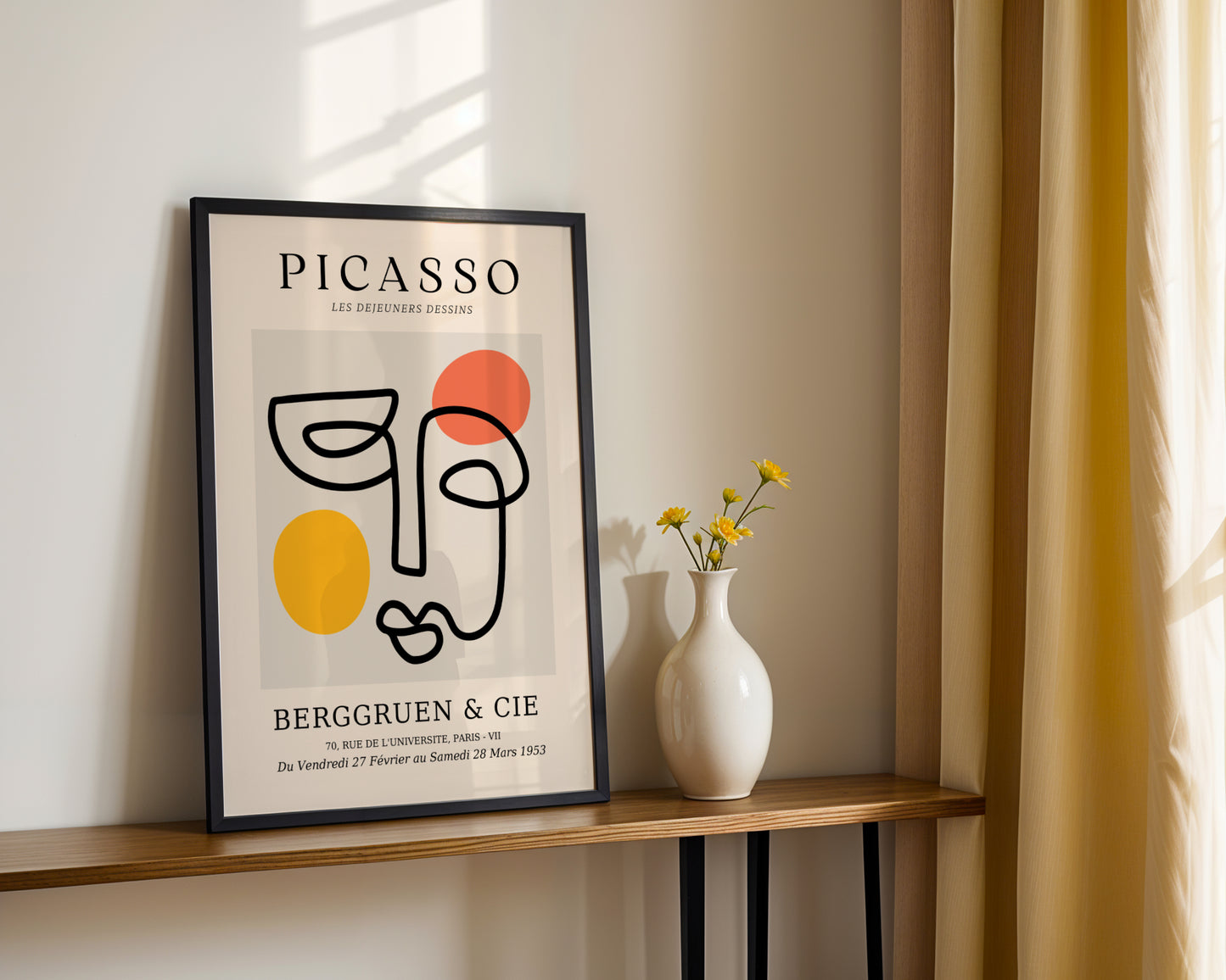 Picasso Abstract Face Exhibition Minimalist Framed Poster - View 2