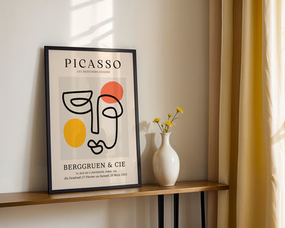 Picasso Abstract Face Exhibition Minimalist Framed Poster - View 2