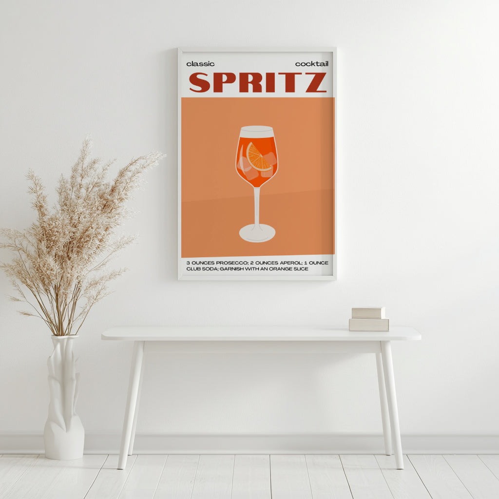 Classic Spritz Cocktail Recipe Framed Poster – Framed Wall Art Poster - Image 4