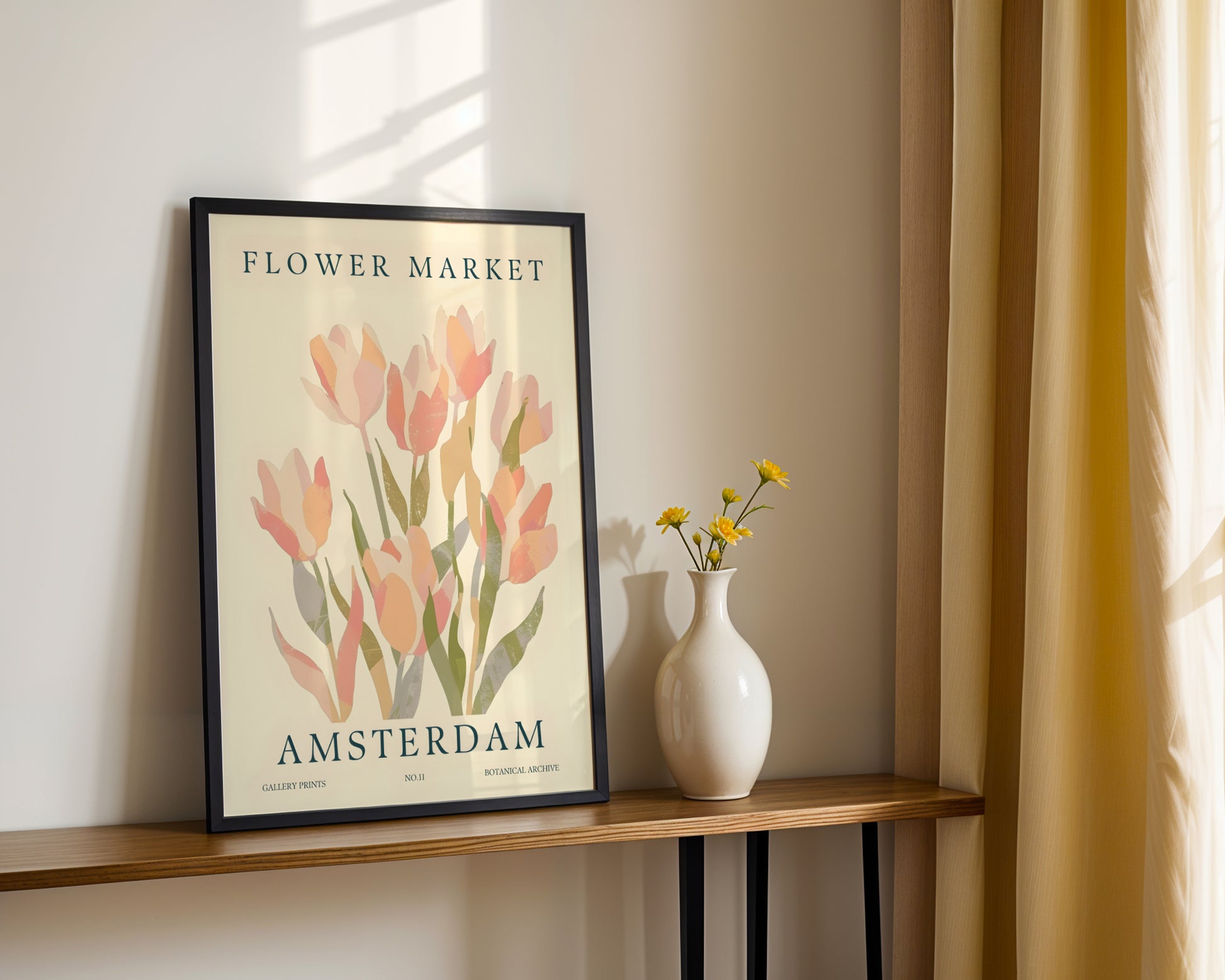 Amsterdam Tulips Flower Market Framed Poster – Framed Wall Art Poster - Image 3