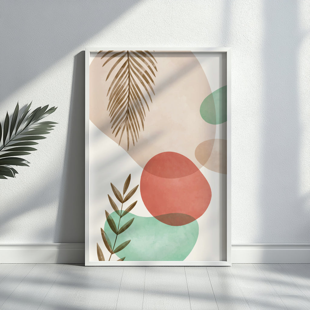 Abstract Organic Botanicals Framed Poster – Framed Wall Art Poster - Image 1