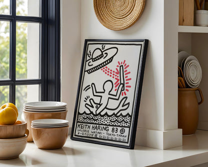 Keith Haring 83 Tokyo Pop Art Framed Poster - View 3