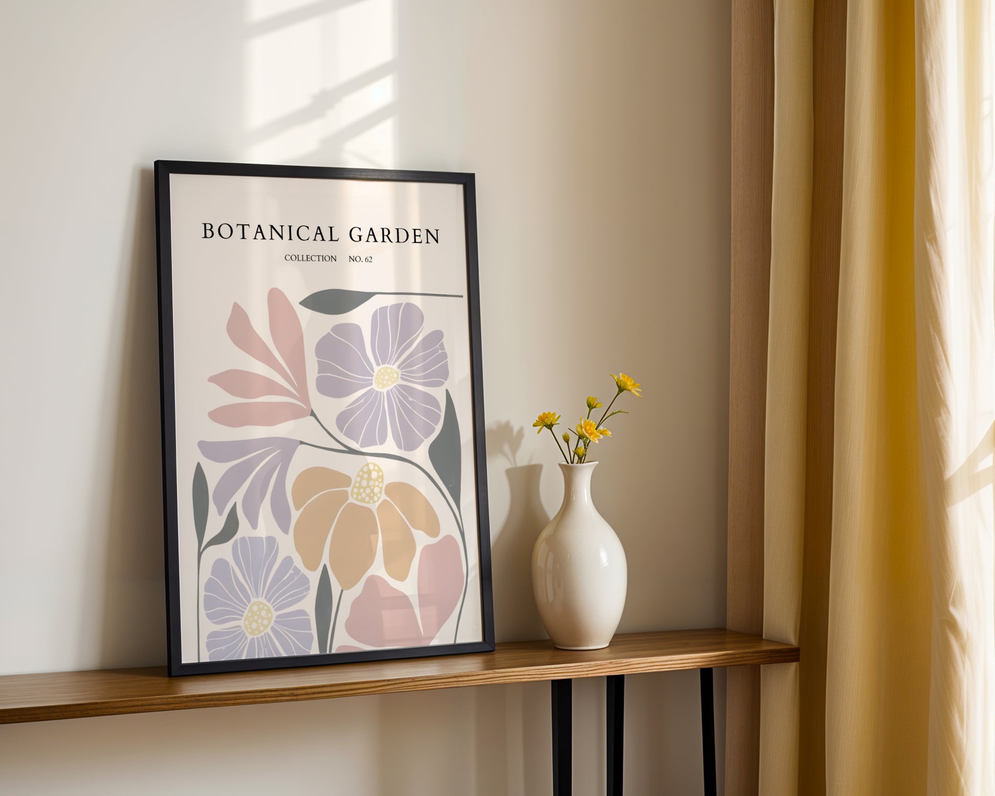 Abstract Pastel Botanical Garden Framed Poster – Framed Wall Art Poster - Image 3