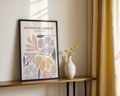 Abstract Pastel Botanical Garden Framed Poster – Framed Wall Art Poster - Image 3