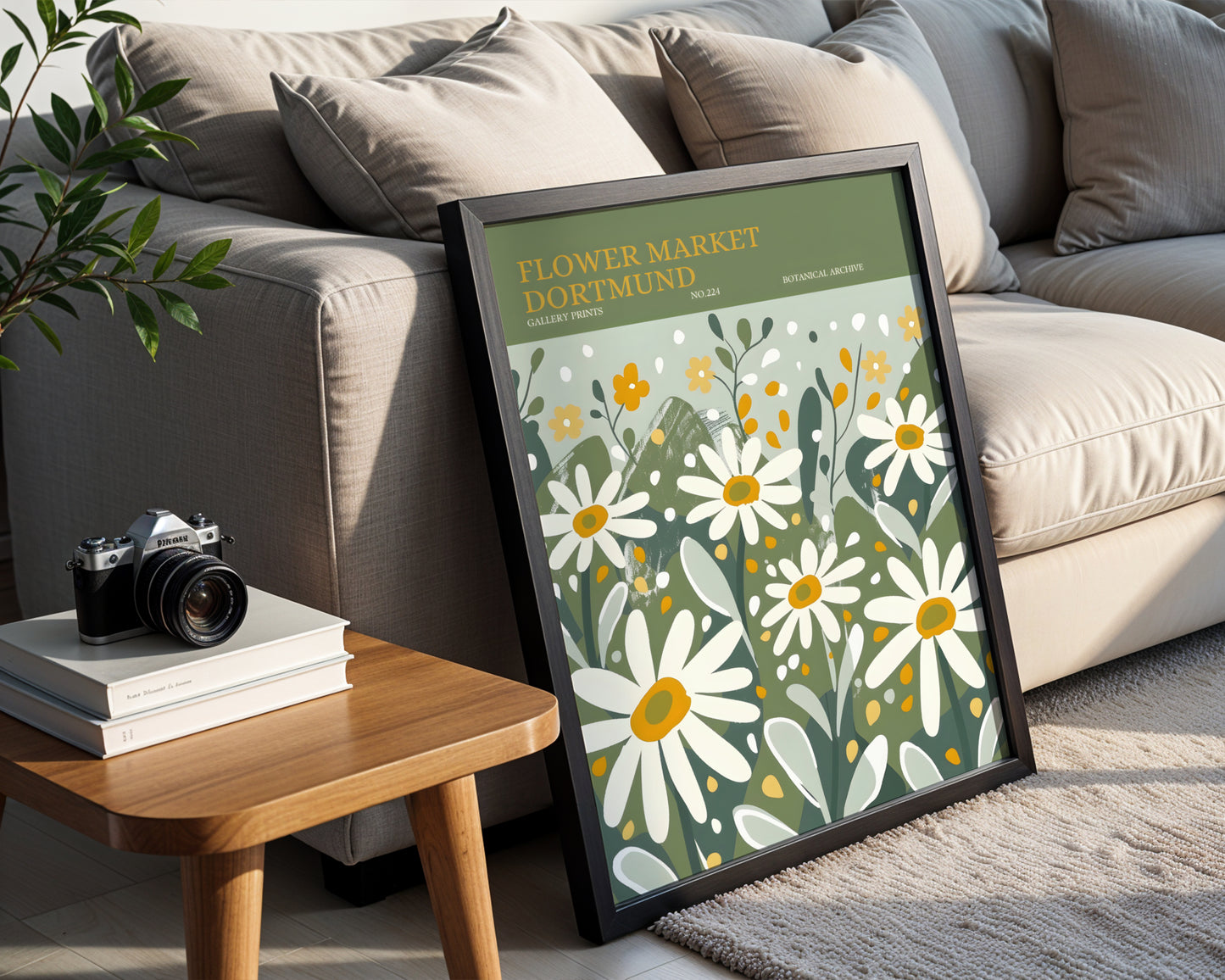 Flower Market Dortmund Botanical Wall Art Print – Framed Wall Art Poster - Image 2