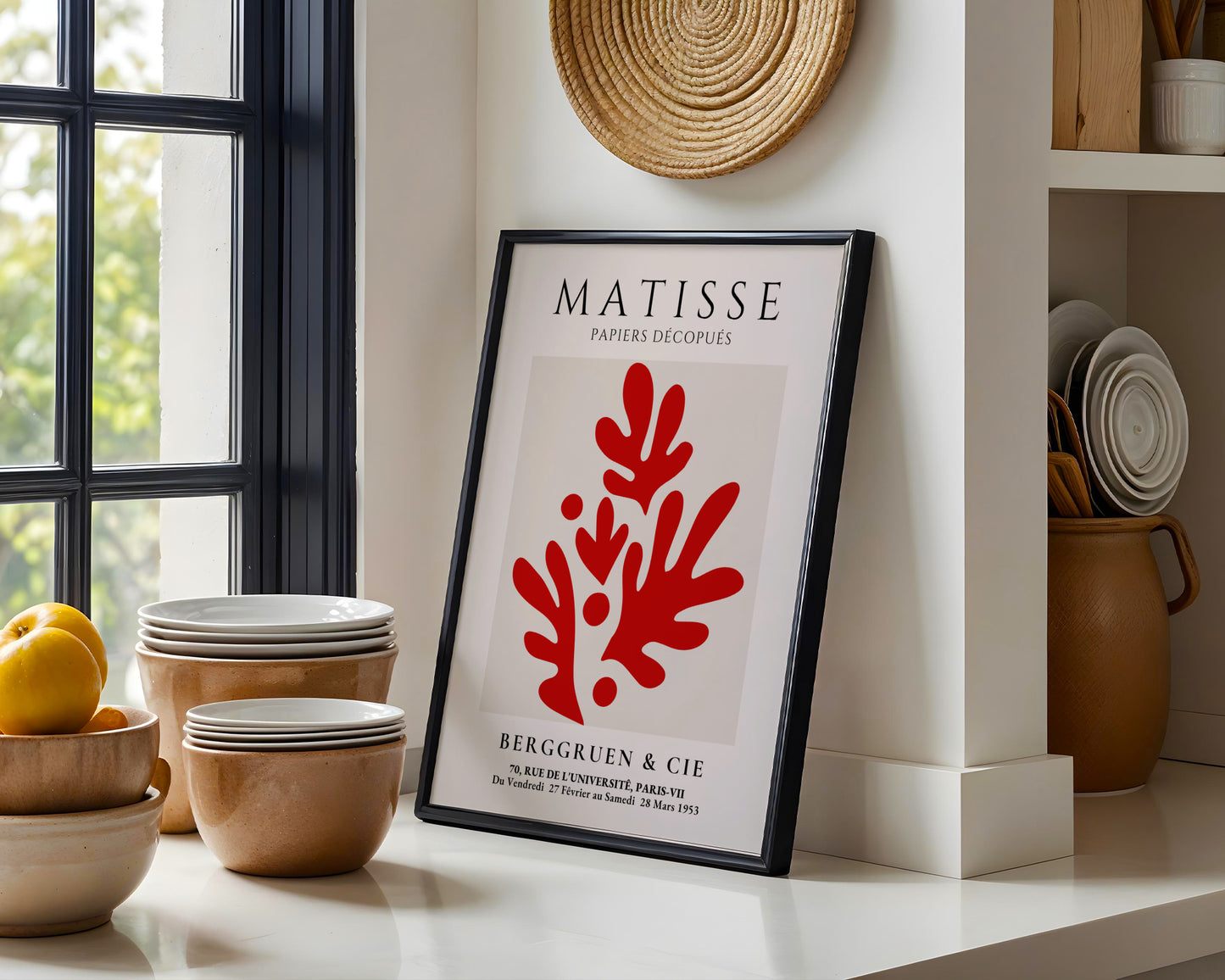 Matisse Red Cut-Out Abstract Framed Poster - View 4