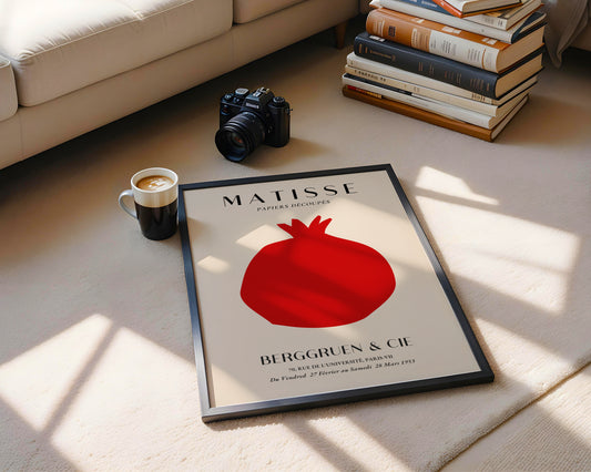 Matisse Pomegranate Abstract Cut-Out Framed Poster - View 1