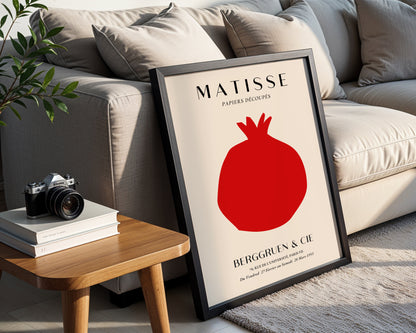 Matisse Pomegranate Abstract Cut-Out Framed Poster - View 3