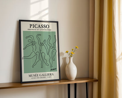 Picasso Abstract Line Art Exhibition Framed Poster - View 4