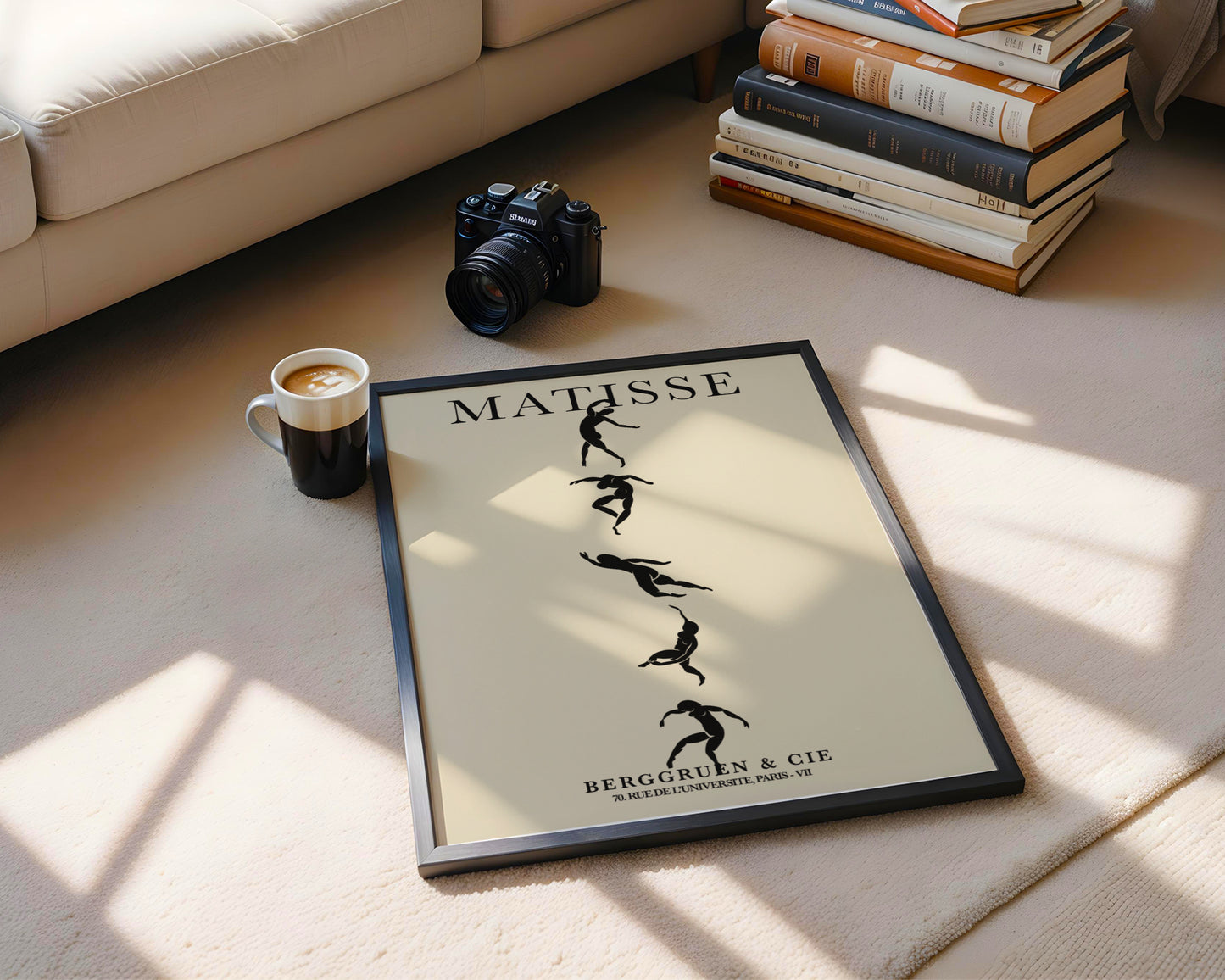 Matisse Inspired Black Dancers Abstract Framed Wall Art - View 3
