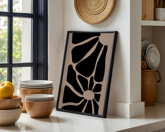 Abstract Floral Organic Shapes Framed Poster - View 1