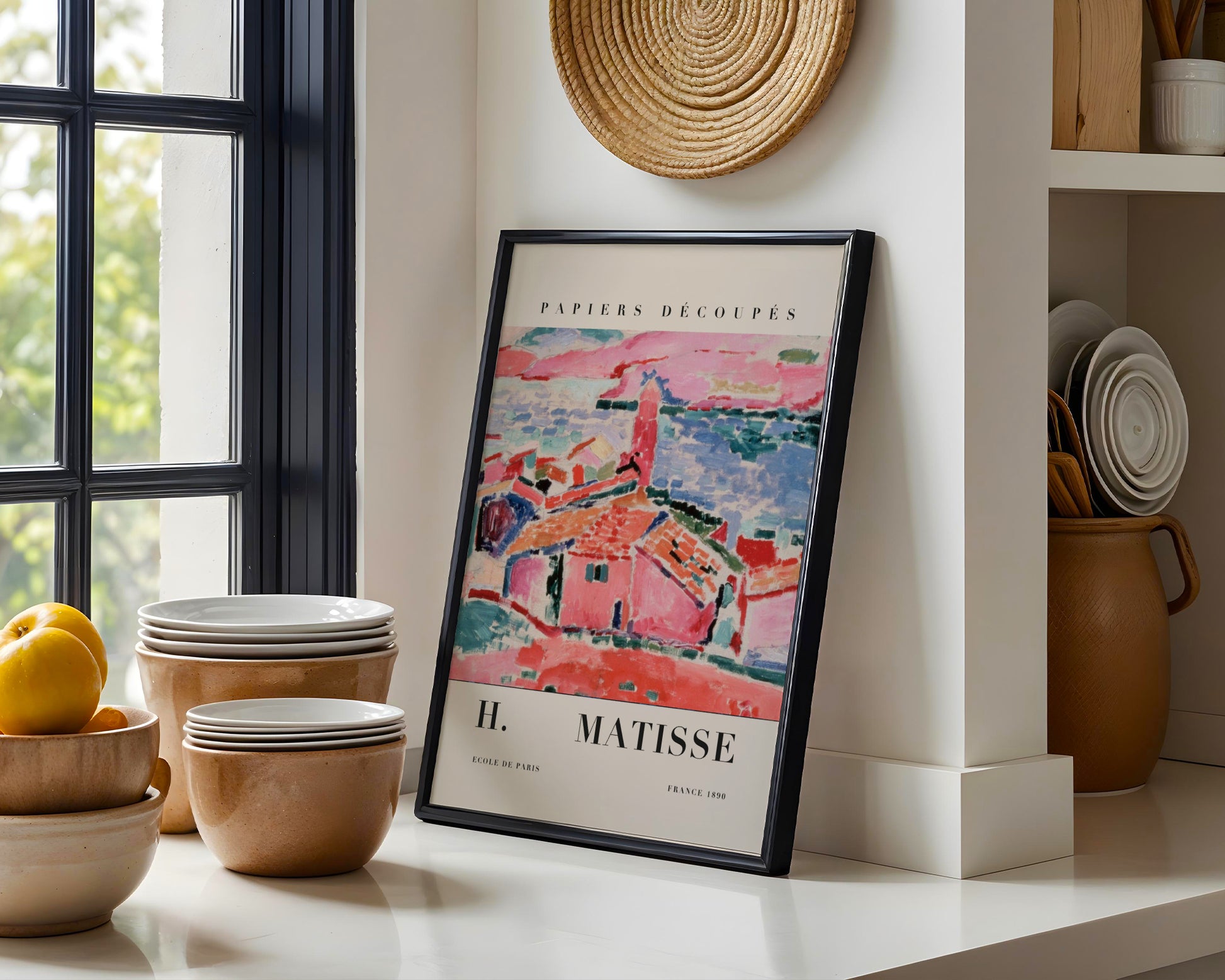 Matisse Inspired Abstract French Landscape Framed Poster - View 2
