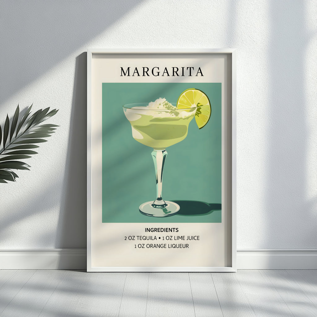 Margarita Cocktail Recipe Modern Framed Poster – Framed Wall Art Poster - Image 4