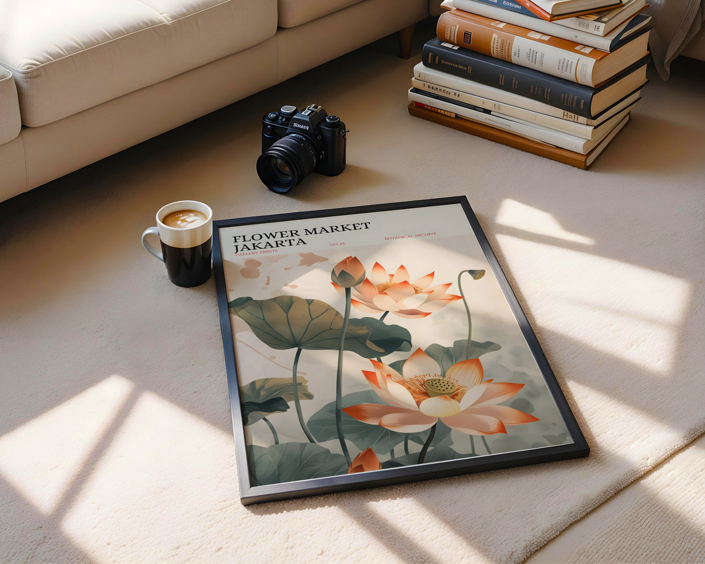 Jakarta Flower Market Lotus Botanical Framed Poster – Framed Wall Art Poster - Image 2