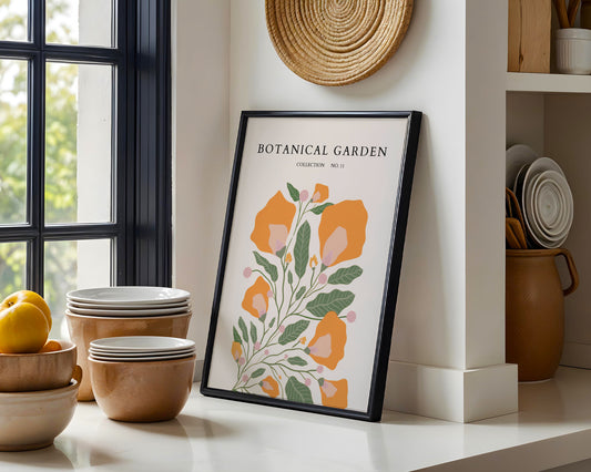 Modern Botanical Garden Floral Framed Wall Art – Framed Wall Art Poster - Image 1