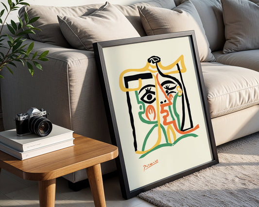Picasso Abstract Portrait Cubist Framed Poster - View 2
