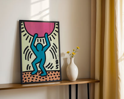 Keith Haring Radiant Man Pop Art Framed Poster - View 4